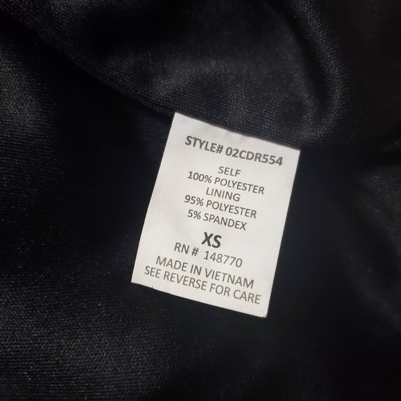 Sienna Sky Women's size X-Small Black Lined Floral Dress - Gently Used - Picture 8 of 8